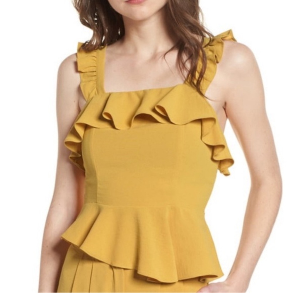 Chriselle X J.O.A Asymmetrical Peplum Top 💕